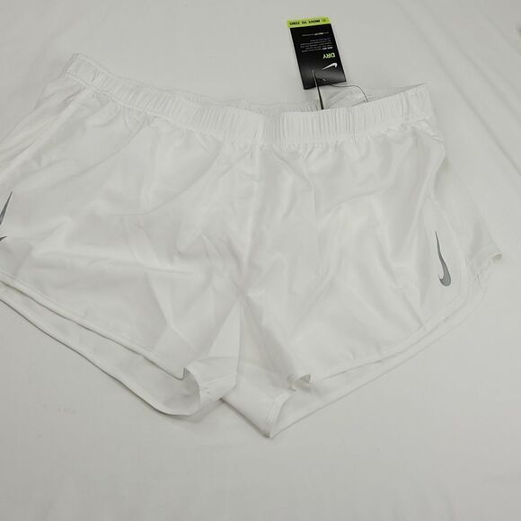NEW XXL NIKE WOMEN'S WHITE TEMPO ATHLETIC SHORTS w/ attached panty 2X NWT - Picture 5 of 11